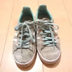 adidas スニーカー ライトグリーン　スエード