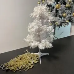ホワイトクリスマスツリーと装飾セット