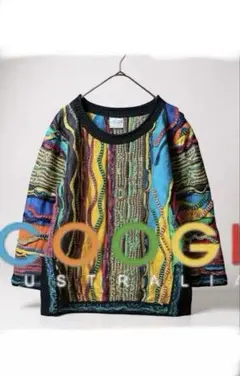 【激レア!】 好配色 COOGI クージー 3Dニット セーター ヴィンテージ