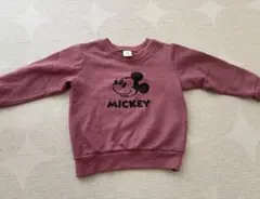 西松屋　ミッキー　裏起毛トレーナー　95cm ピンク