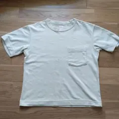 UNIQLO U 半袖Tシャツ クリーム色 ポケット付き　130サイズ