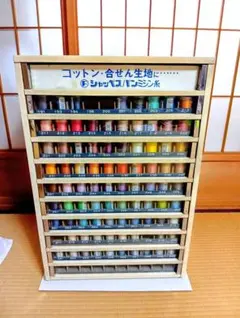 店舗什器 アンティーク 古道具 木製ラック 裁縫 ひょうたん印 - メルカリ