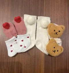 プティマイン　ベビー靴下 3足まとめ売り
