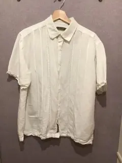 【期間限定商品】レーヨンシャツ　ヴィンテージ　白　半袖シャツ