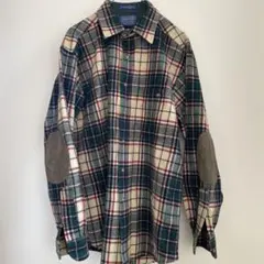 ペンドルトン エルボーパッチ　チェックシャツ　　USA製 Mサイズ