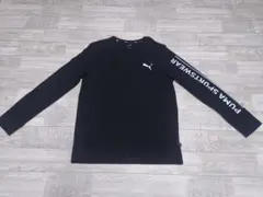 PUMA ブラック 長袖カットソー