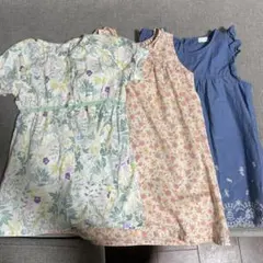 コンビミニ　ワンピース　女の子　花柄　夏物100 110