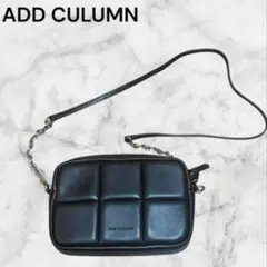 美品【ADD CULUMN】PUFF-CROSS BODY ショルダーバック 黒