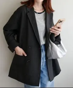 【ユニセックス】テックリネンビッグシャツジャケット