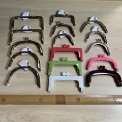 がま口口金　10cm〜6.5cm プラスティック　混入　16個