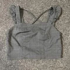 チェック柄ビスチェ