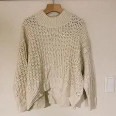 earth music &ecology  ざっくり編みセーター