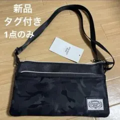 新品タグ付き　ショルダーバッグ　サコッシュ　ジャパンクラフトデザイン　黒迷彩柄