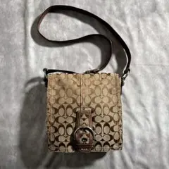 ショルダーバッグ COACH 2way shoulder bag canvas y2k 00s 00s y2k Coach 2way shoulder bag green - メルカリ
