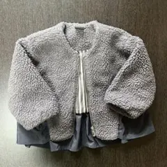 manina ベビー キッズ ボアジャケット90サイズ グレー 女の子