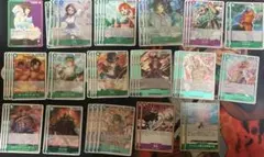 格安！！緑紫リムデッキ　ワンピースカードまとめ売り　まとめ売り　引退品
