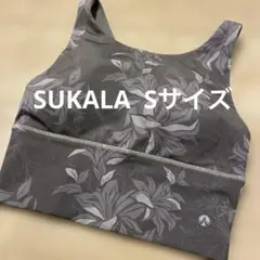 SUKALA Sサイズ ヨガウェア スポーツブラ 花柄 チャコールのサムネイル