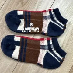 A BATHING APE チェック柄 アンクルソックスのサムネイル