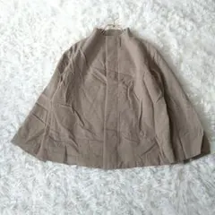 Plantation スタンドカラージャケットコートウールカシミヤMベージュ