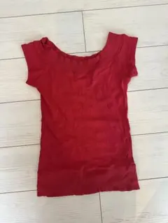 Brandy Melville レッド オフショルダー 半袖 カットソーのサムネイル