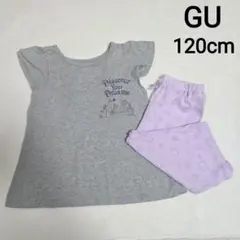 GU キッズ　パジャマ　上下セット　半袖　半ズボン ディズニープリンセス　120のサムネイル