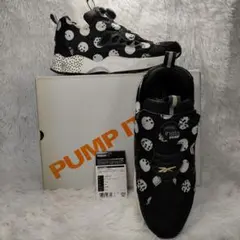 希少【Reebok】インスタポンプフューリーロード ポルカドット25.5cm 黒