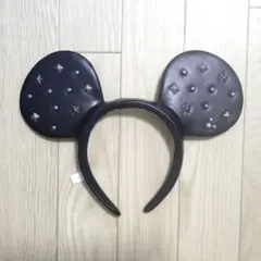スタッズ付きミッキー耳カチューシャ