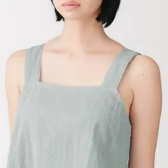 無印良品二重ガーゼタンクトップ、ライトブルー