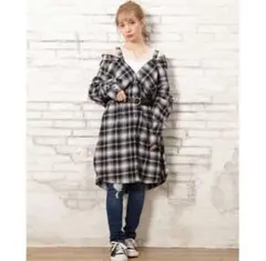 INGNI オフショル2wayチェックBigロング