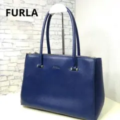 フルラ FURLA ハンドバッグ ロータス ネイビー レザー 手提げ