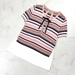 美品 N°21 レイヤードサマーニット マルチカラー サイズ38*CD1418