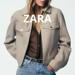 カジュアルジャケット　ショート　ベージュ　秋服 ZARAなど　アウター