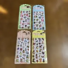 AIモンスターぷっくりシールセット 4枚 PVC製