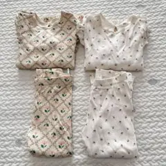 H&M 花柄 長袖Tシャツ 100cm セットアップ　2点セット