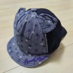Anna Sui mini 星柄 ねこ耳　キャップ 帽子　48cm ～50cm