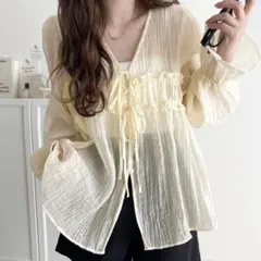 【mily bilet】フリルカーディガン