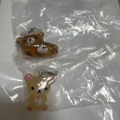 リラックマ　クリアマスコットチャーム　めじるしアクセサリー　【２点セット】