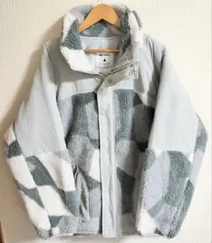 ニコアンド大人カジュアル長袖ボアブルゾンジャケット大きいサイズ欠品あり古着グレー