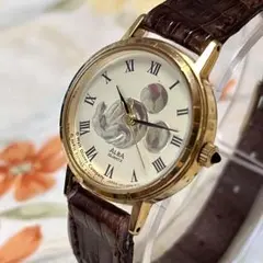 新品電池☆レア/ヴィンテージ ALBA ミッキーマウス ☆稼働品レディース腕時計