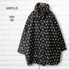 アンプラス ジャケット ブルゾン コート ドット柄 キルティング 大きいサイズ