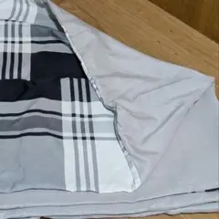 ニトリ 掛け布団カバー シングル グレー チェック柄