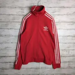 adidas アディダス トラックジャケット ジャージ トレフォイルロゴ レッド