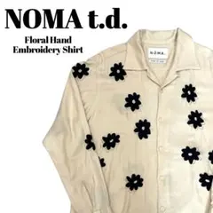 NOMA t.d. | 刺繍オープンカラーシャツ 花柄　ベージュ　長袖シャツのサムネイル
