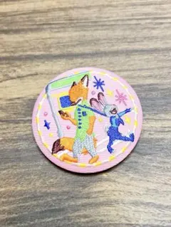ディズニー 刺繍缶バッジ ズートピア
