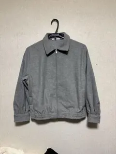 グレー ジップアップ トレーナー