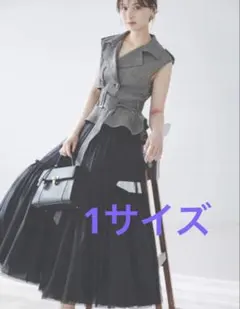 新品タグ付き SNIDEL トレンチチュールセットドレス ジレ トップス MIX 