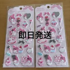 ジュエルマシュマロステッカー　ピンクティータイム　マイメロディ2枚セット