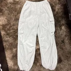 GU ライトグレー カーゴパンツ M