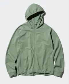 UNIQLO/ユニクロ/ドライEXUVカットフルジップパーカー/グリーン/S