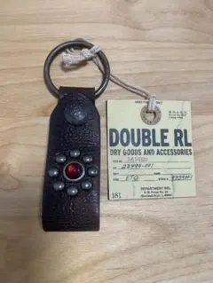 新品未使用 RRL ブラウンレザーキーホルダー キーリング ビンテージ